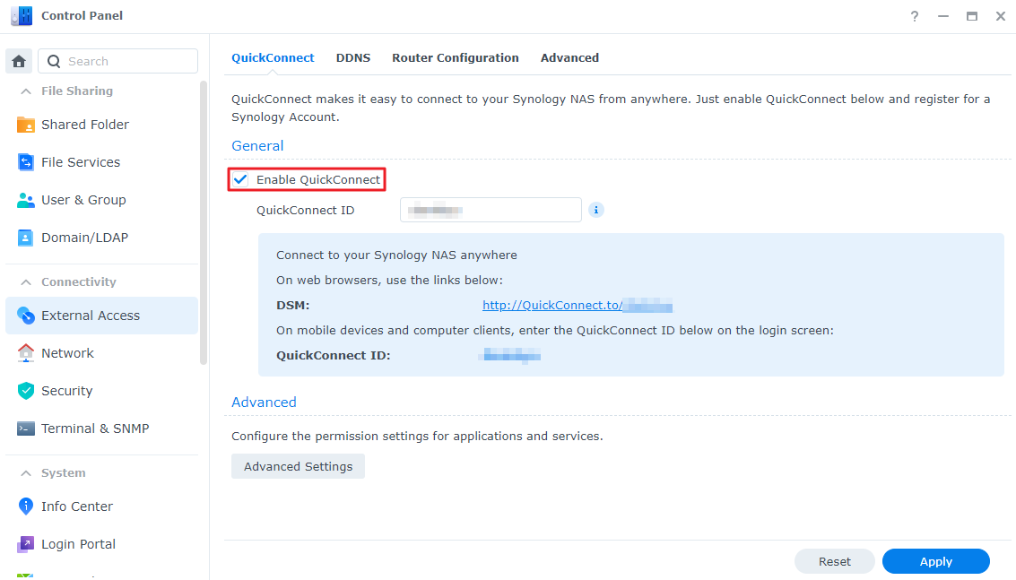 群晖NAS教程：如何指定并启用QuickConnect ID？ - 群晖 Synology